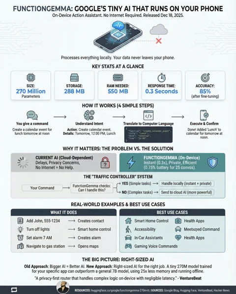 FunctionGemma: अब सस्ते रोबोट्स में भी दौड़ेगा गूगल का नन्हा AI