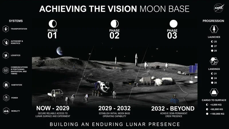 Base lunar de la NASA: prueba brutal para robots ante Marte