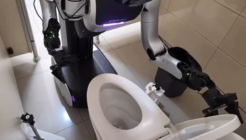 Humanoids gaan aan de slag: wc's schoonmaken in China