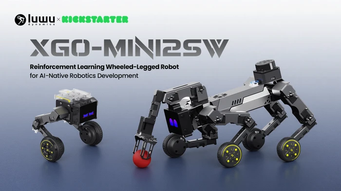 車輪付き4足歩行ロボット犬、AI実験のモルモットとして登場