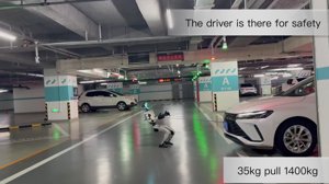 Unitree G1 Robot Tows a 1400kg Car