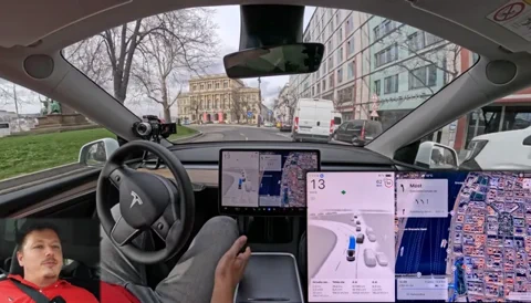 Tesla's FSD Beta v14 Tackles Budapest Without Permission