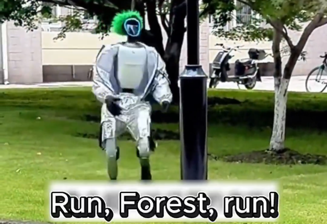 Robot Kid's Neighborhood Adventure Gone Awry