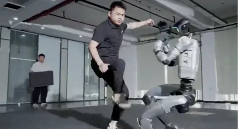 Robot Stability Test: A Kick Too Far?